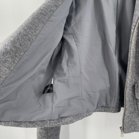 ANN TAYLOR Blazer Size Medium Wool Blend Gray Business Casual Office Work Career - Picture 8 of 13